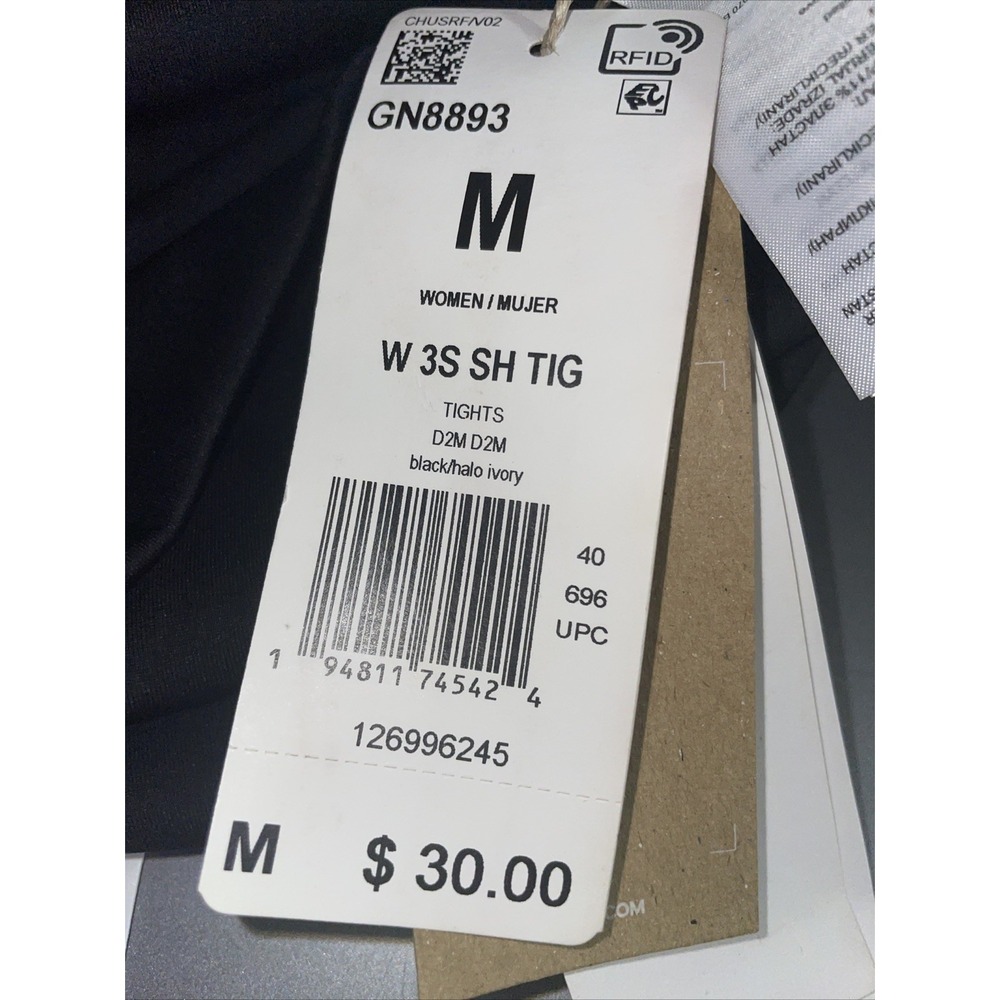 adidas Black High-Waist 3-Stripes Athletic Bike Shorts - Picture 3 of 4